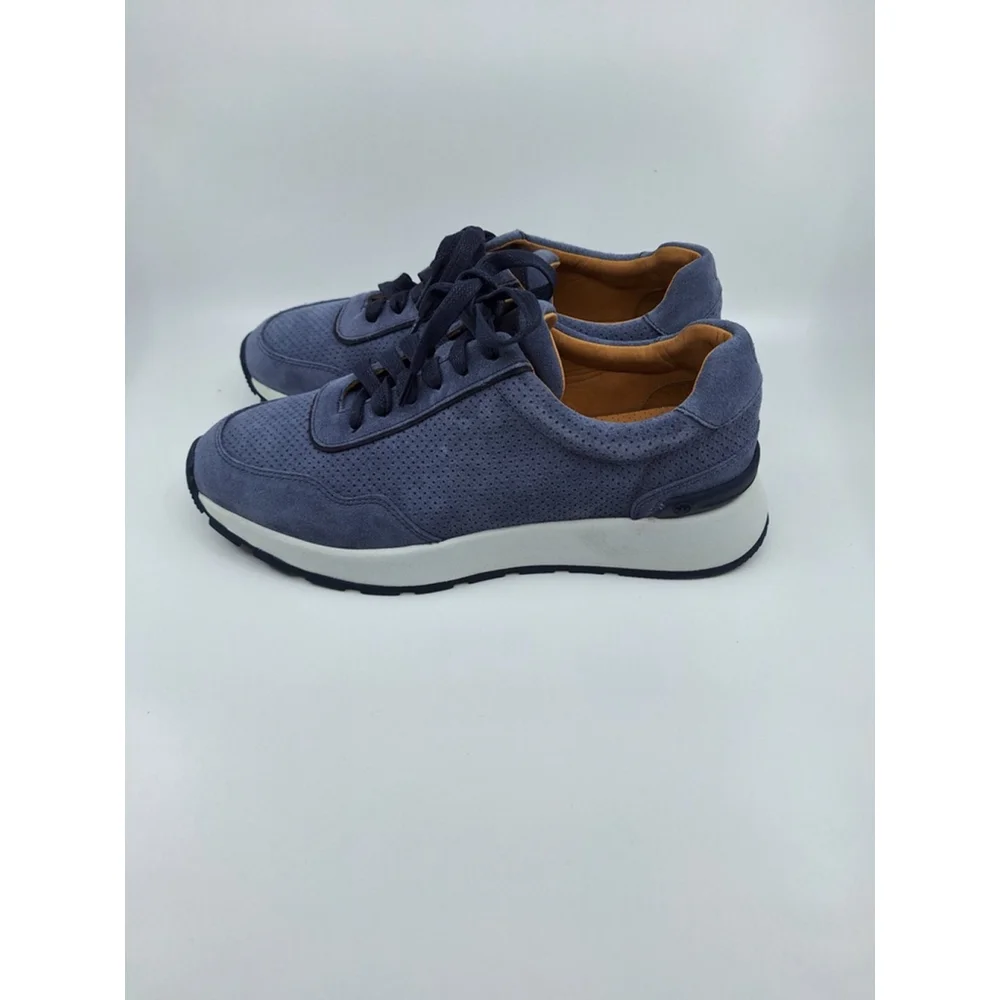 Peter Millar Wayfare Runner MF24XF80 Mens 10 Navy Suede Athletic Shoes - Picture 2 of 5
